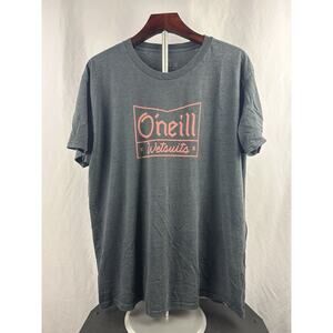 O'Neill Wetsuits Men’s Gray Letter Tee Modern Fit Size Extra Large Classic Look